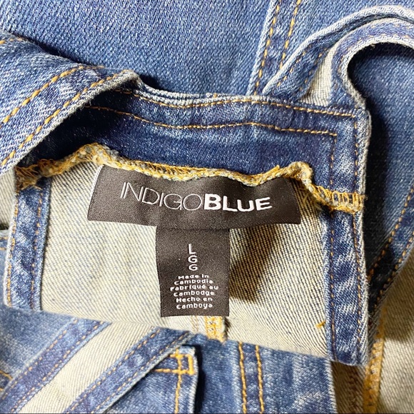 INDIGO BLUE Side Panel Letdown Hem Maternity Overalls NWT. - Picture 13 of 13